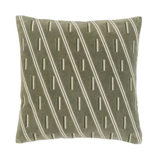 Noa Velvet Cushion Olive, 45 X 45 CM
