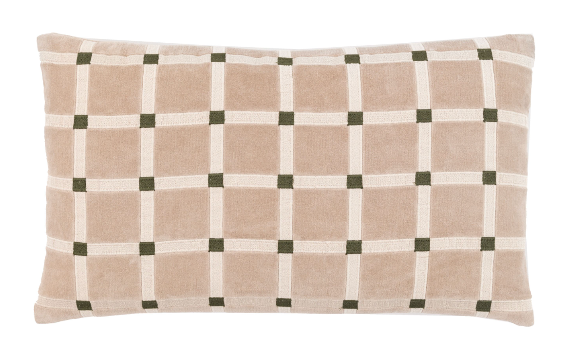 Sana Velvet Cushion, Taupe 50 X 30 CM