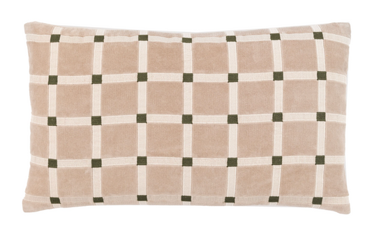 Sana Velvet Cushion, Taupe 50 X 30 CM