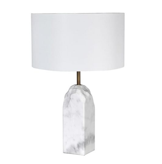 Rock Marble Table Lamp with Shade - H64 X D42CM