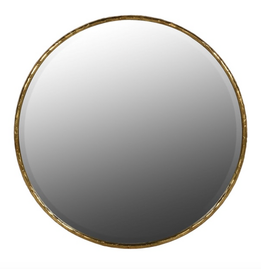 Gold Foil Round Mirror 120CM