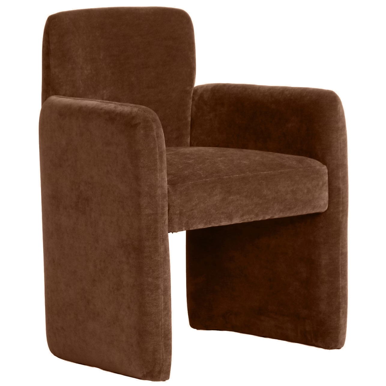 Rust Upholstered Dining Chairs - Mae, W64.5 x D59 x H82CM