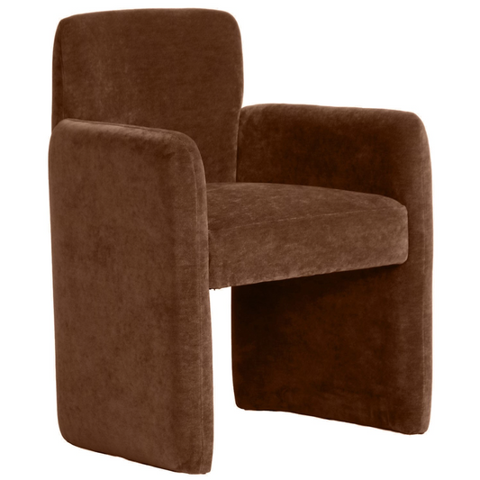 Rust Upholstered Dining Chairs - Mae, W64.5 x D59 x H82CM