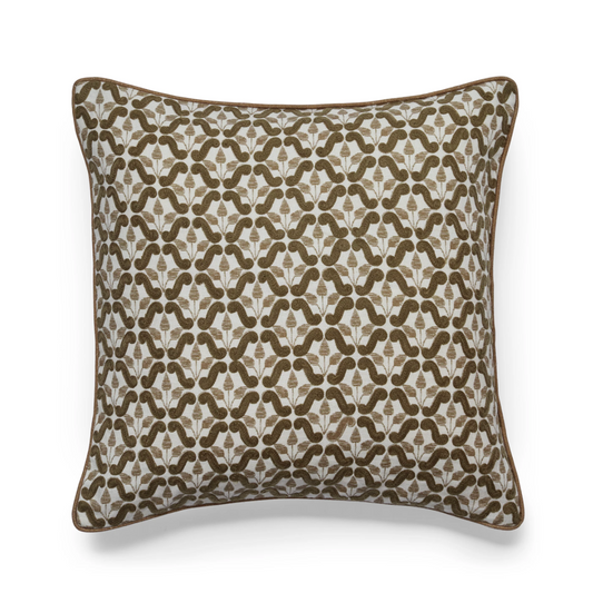 Patta Cushion Cover - Dark Fawn, 51 X 51 CM
