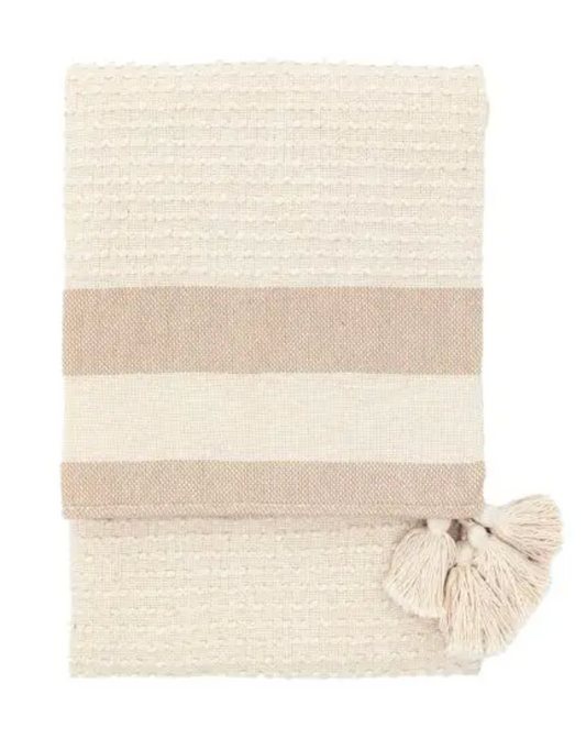 Arya Textured Stripe Throw, 130 X 170 CM