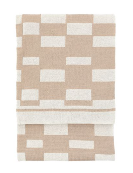 Lohko Knitted Throw, Taupe 130 X 170 CM