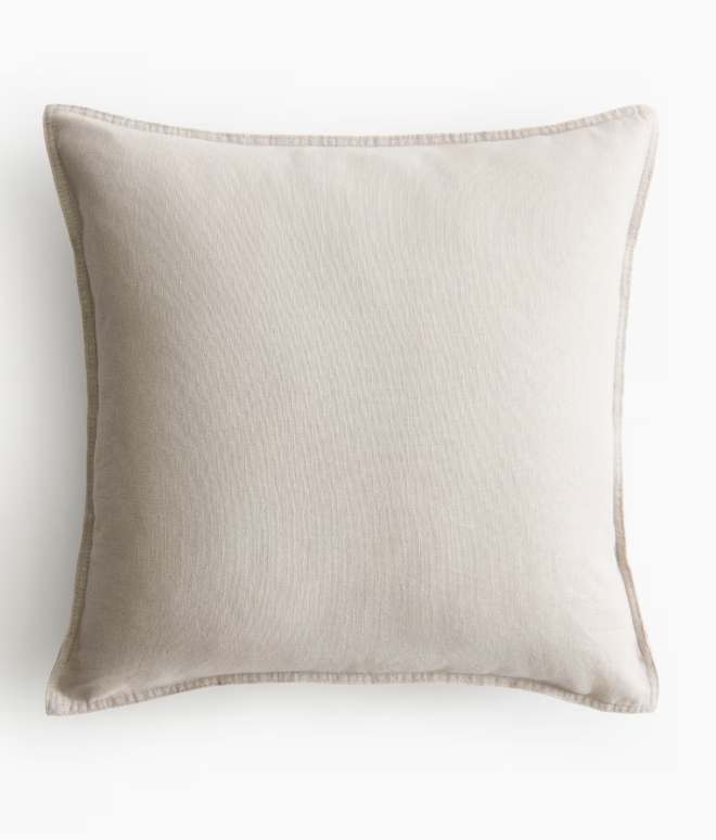 Linen-blend cushion cover, MOLE 50X 50 CM