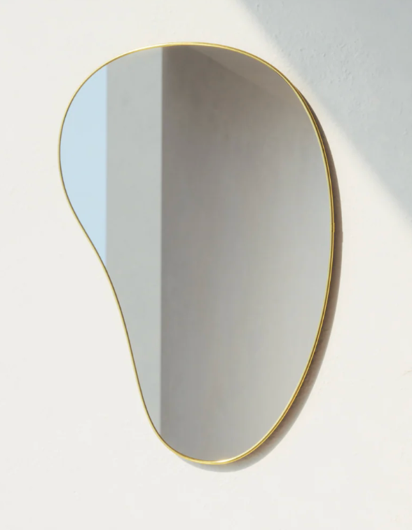 Pebble Wall Mirror, Brass 90 X 53 CM
