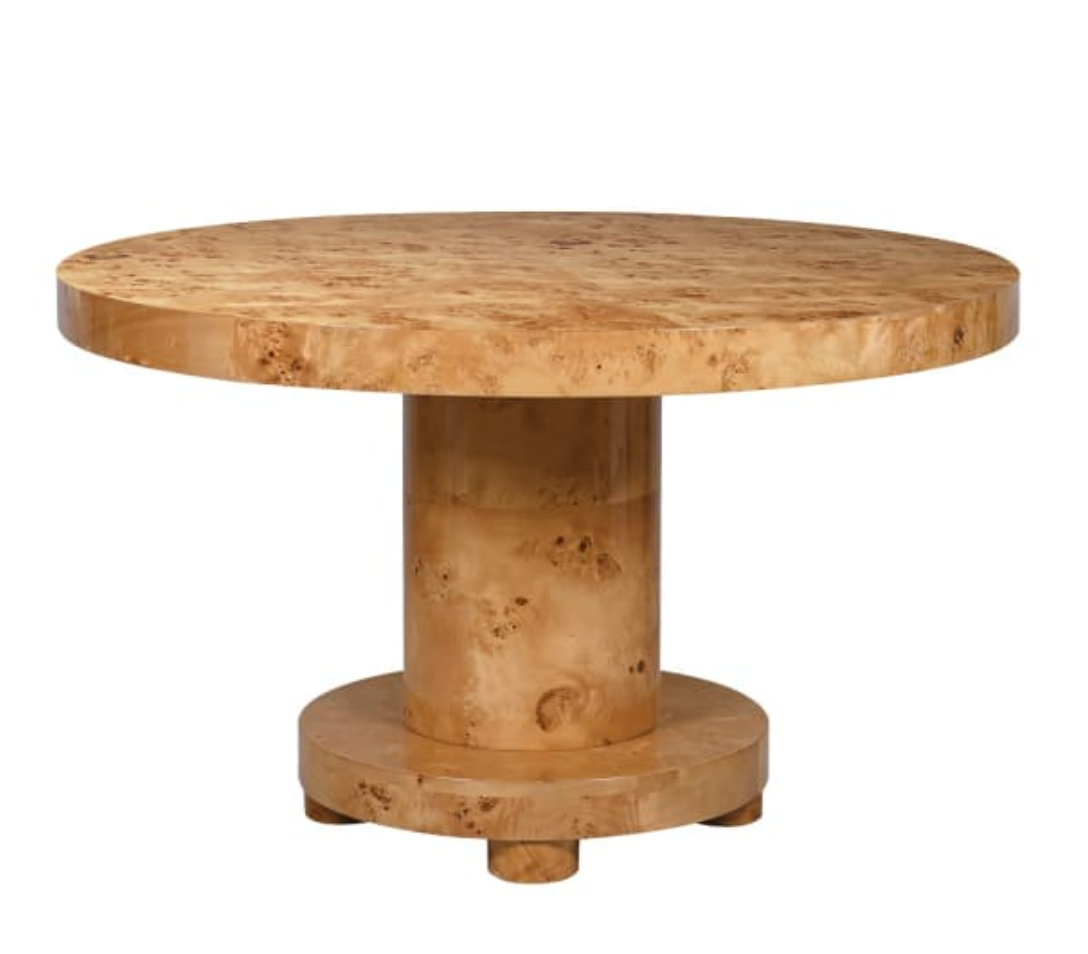 Burl Round Dining Table - D78.5 X H130CM