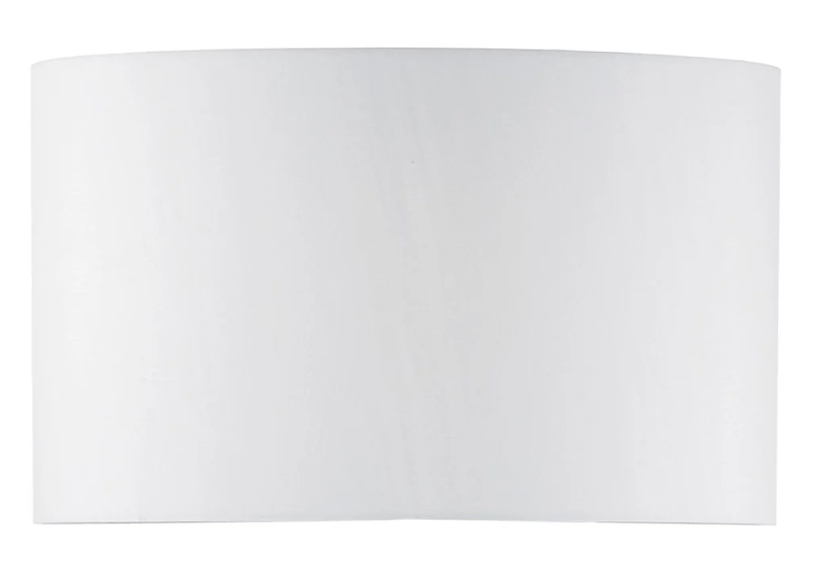 Ivory 44cm Faux Silk Oval Shade, Smooth W44 X H27CM
