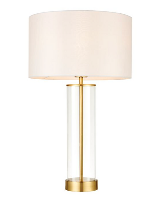 Lessina Table Lamp, Brushed Gold/Vintage White