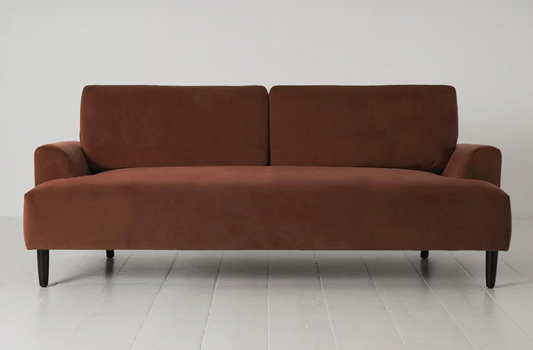 Model 05 3-Seater Sofa, Velvet Brick - W200 X H83 X D91 CM