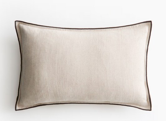 Linen-blend cushion cover, Light Beige 40 X 60 CM