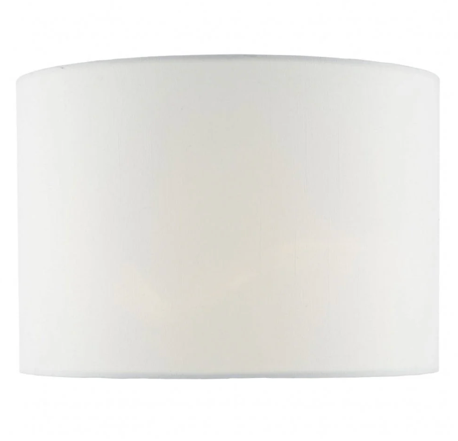 Ciara 33cm Linen Drum Shade In White
