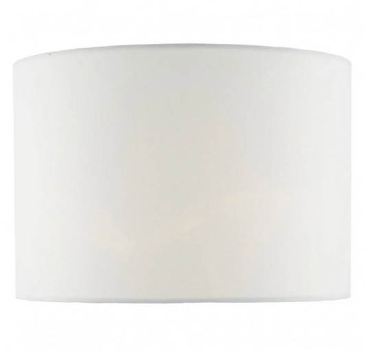 Ciara 33cm Linen Drum Shade In White