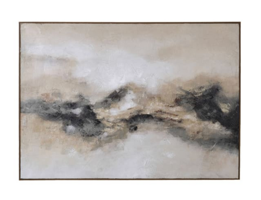 Hessian Abstract Framed Canvas, 100 X 140 CM
