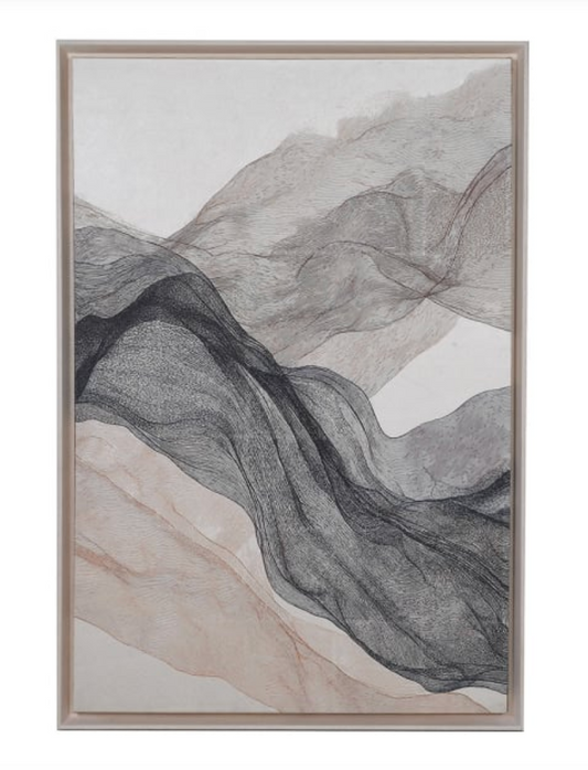 Ethereal Linen Framed Canvas, 126 X 86 CM