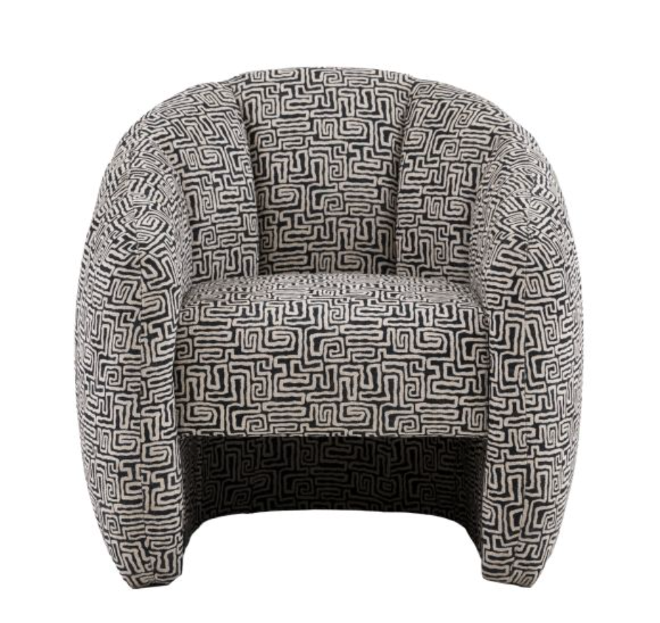 Atella Tub Chair - Tula Monochrome, W81 X D78 X H74CM