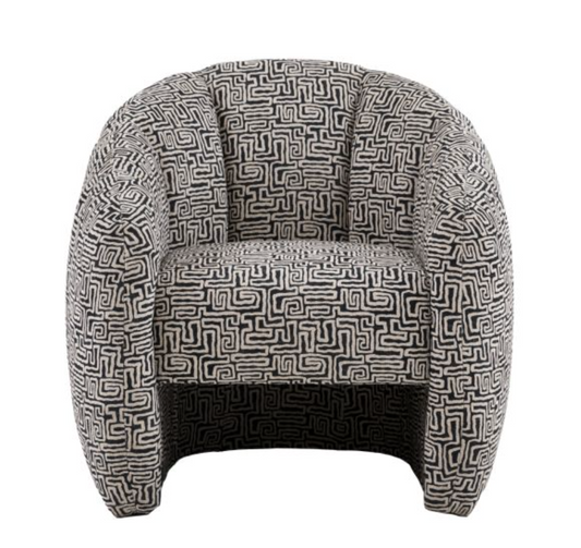 Atella Tub Chair - Tula Monochrome, W81 X D78 X H74CM