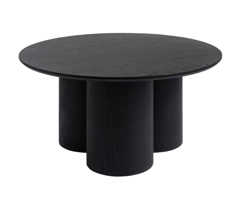 Lane Black Coffee Table, W80 X D80 X H40CM