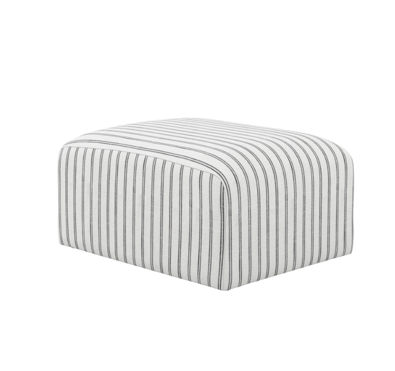 Ryder Chalk Stripe Pouffe
