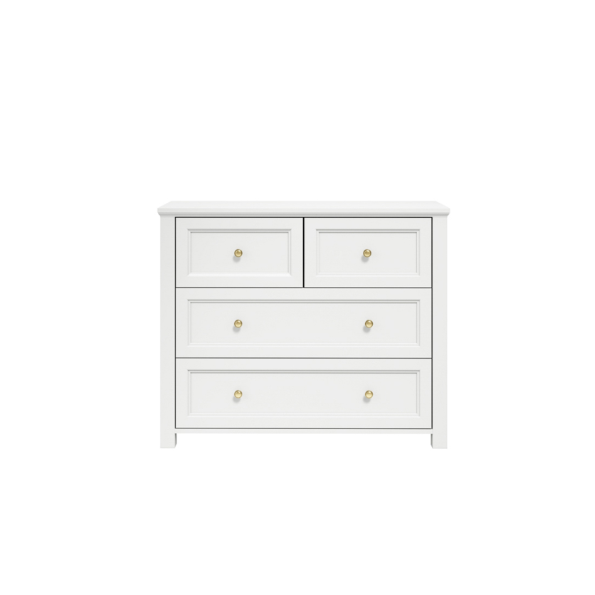 Ives White Chest of Drawers - D45 x W100 x H82.5 CM