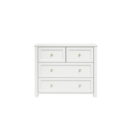 Ives White Chest of Drawers - D45 x W100 x H82.5 CM