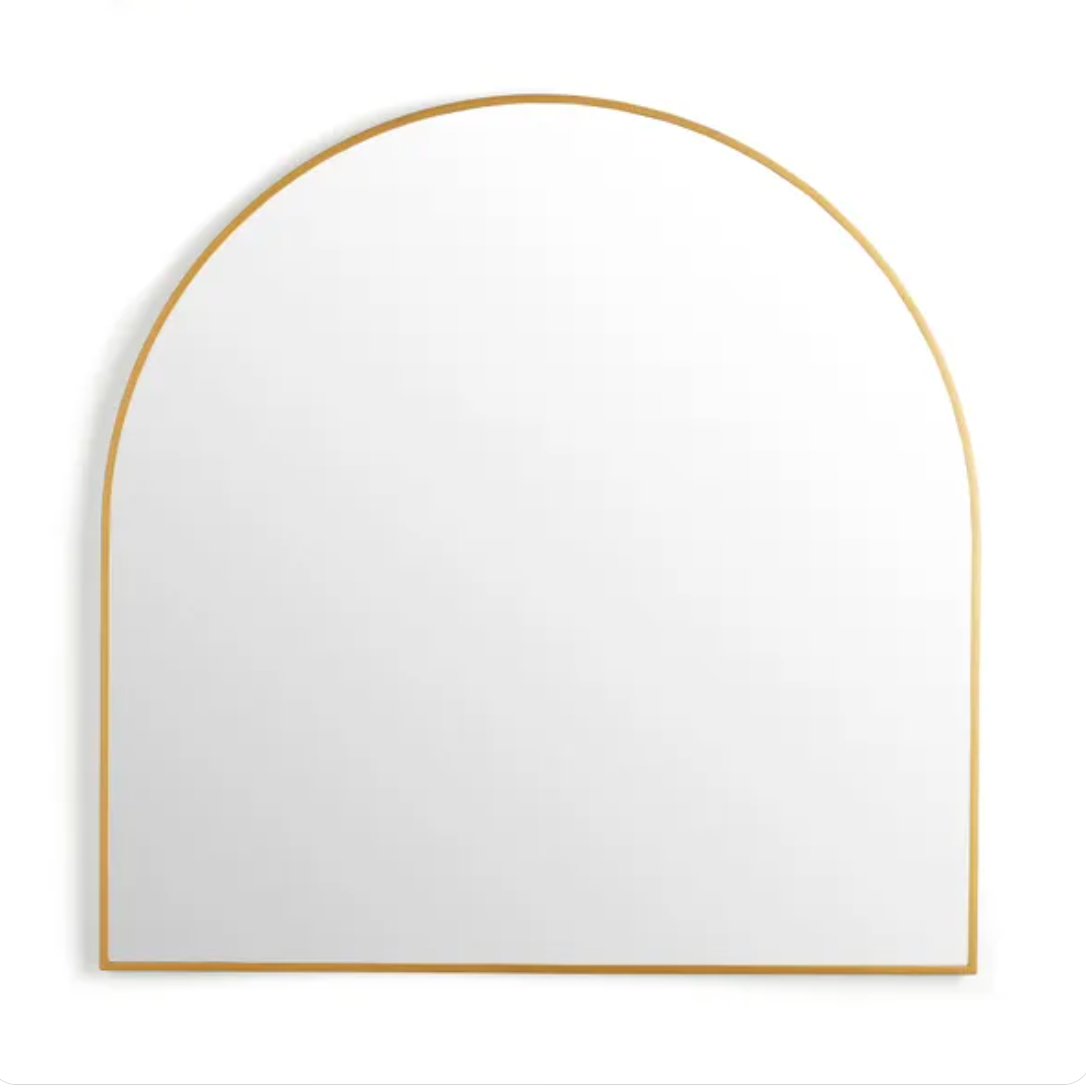 Essentials Arched Overmantel Wall Mirror, Gold 70CM