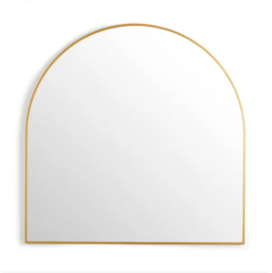 Essentials Arched Overmantel Wall Mirror, Gold 70CM