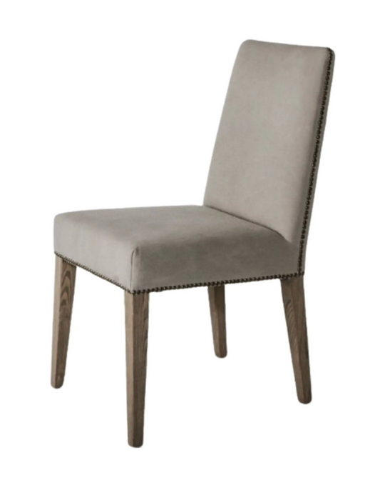Rex Dining Chair Cement Linen - W46 X D64 X H91CM