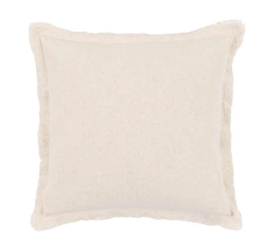 Linen Look Cushion, Cream - W45 X D45 CM
