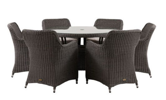 Ascot Round Dining Set - W128 x D128 x H75CM