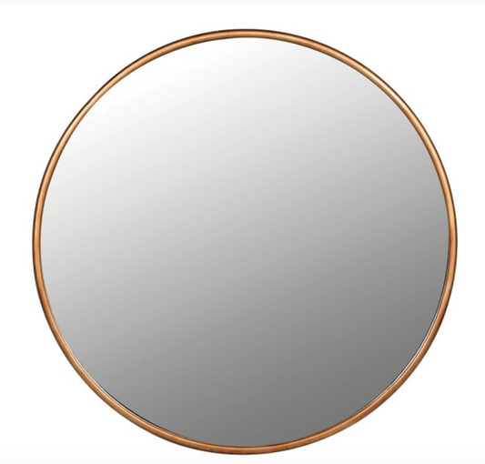 Large Round Gold Frame Mirror 120cm