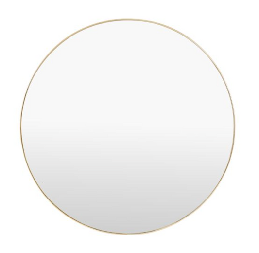 Highline Round Mirror Brass, Large