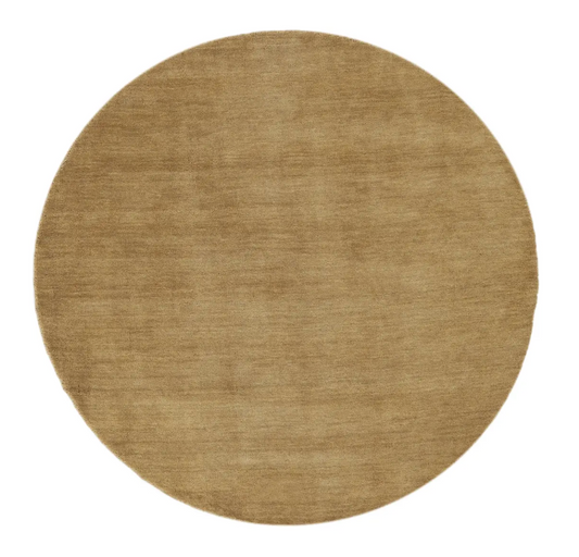 Handloom - Beige Wool rug Round Ø 150 cm