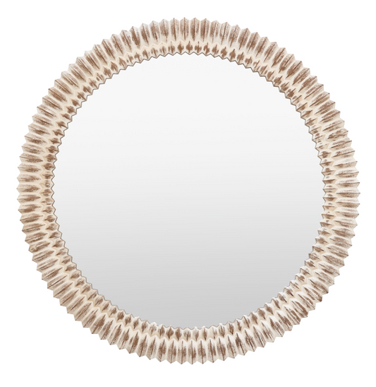 Pimlico Round Mirror, Whitewash - W90 X H90 CM