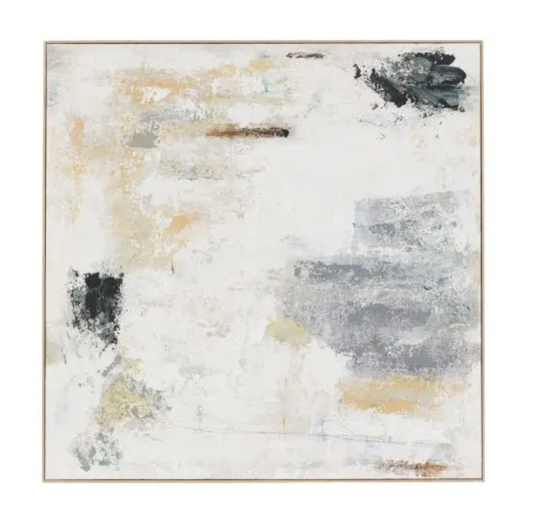 White Noise Framed Canvas - W89.5 X H89.5 CM