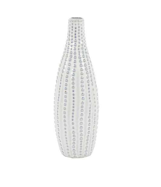 Lucia Beaded Vase White, Small