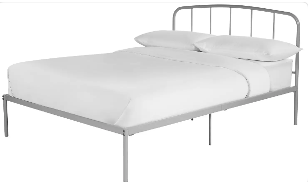 Argos Home Freja Double Metal Bed Frame - Silver