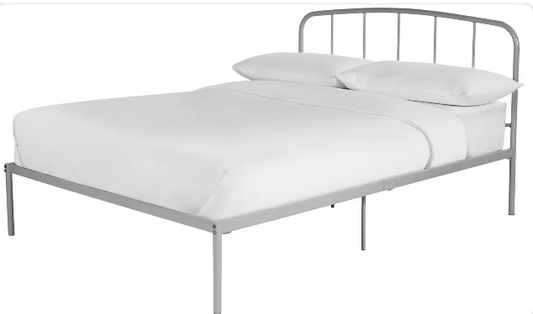 Argos Home Freja Double Metal Bed Frame - Silver