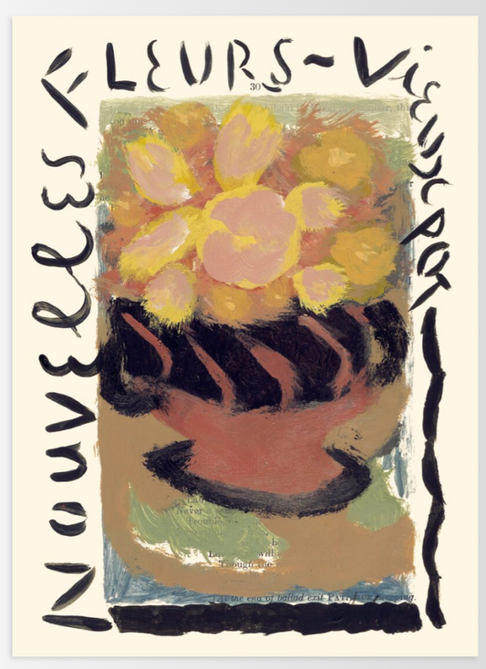 Max Ososki, Fleurs Jaunes 50x70cm