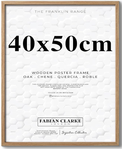 Fabian Clarke London® 40x50cm Modern Oak Wooden Picture Photo Frame