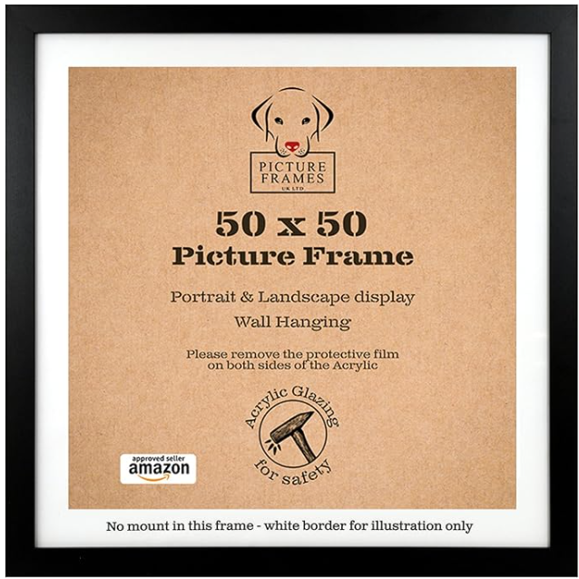 50x50cm Black Picture Frame