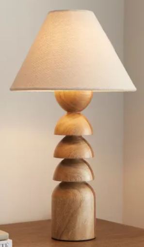 Juniper Stacked Wood Table Lamp Natural