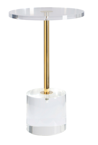 HOLLYWOOD CLEAR SIDE TABLE