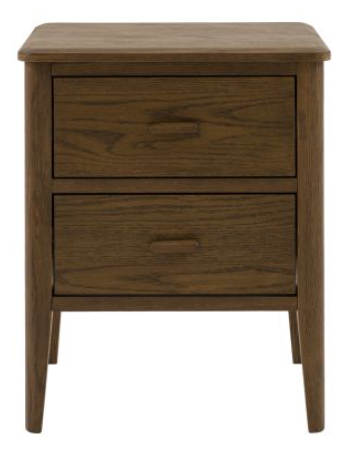 Camden 2 Drawer Bedside Walnut