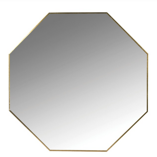 Octagonal Gold Mirror