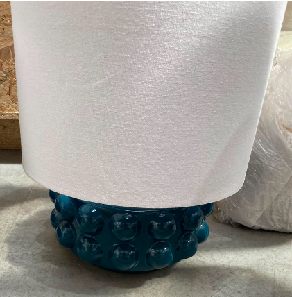 Bubble Ceramic Table Lamp, Blue, 36x41cm