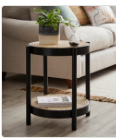 Cancun Round Side Table Black