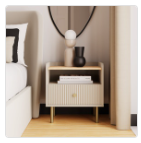 Georgi 1 Drawer Bedside Natural